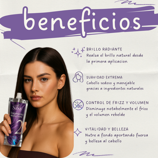 Saxy® Un liso que te hace ver irresistible.